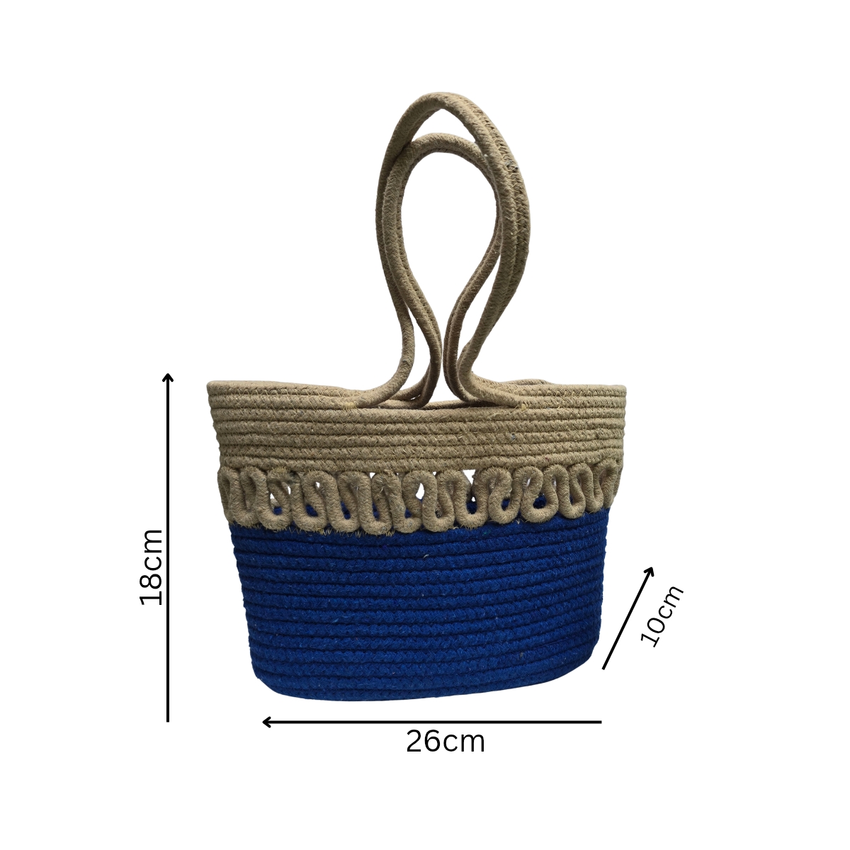 Ocean Loop Cotton Rope Lunch Bag - Image 4