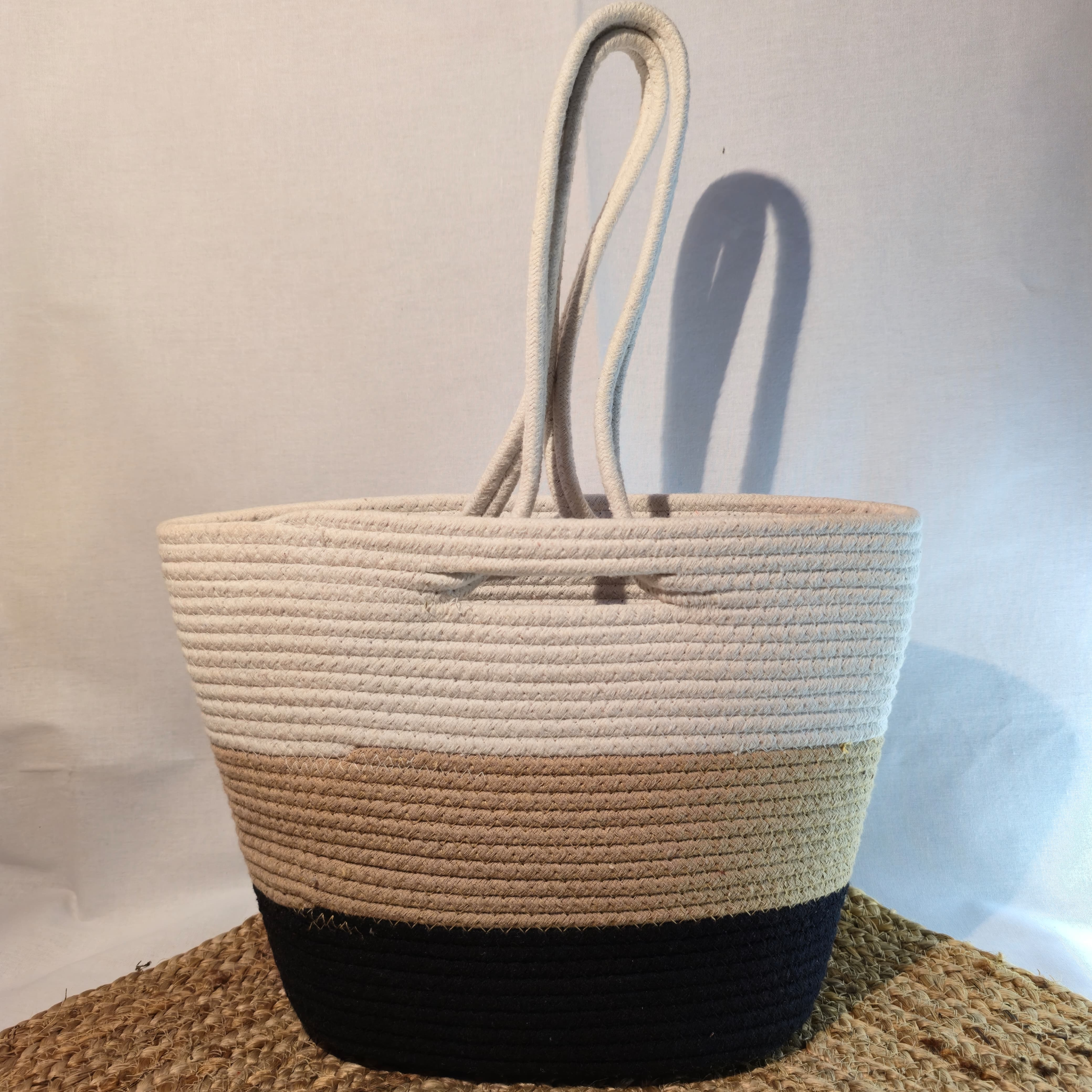 Tricolor Cotton Tote Bag